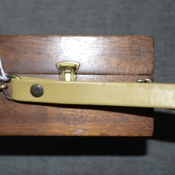 Vintage Handmade brown Wooden Pixie Mushroom Purse - Picture 6 of 16